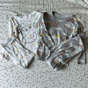 GAP Gray and White Pajama Set Soft Cotton